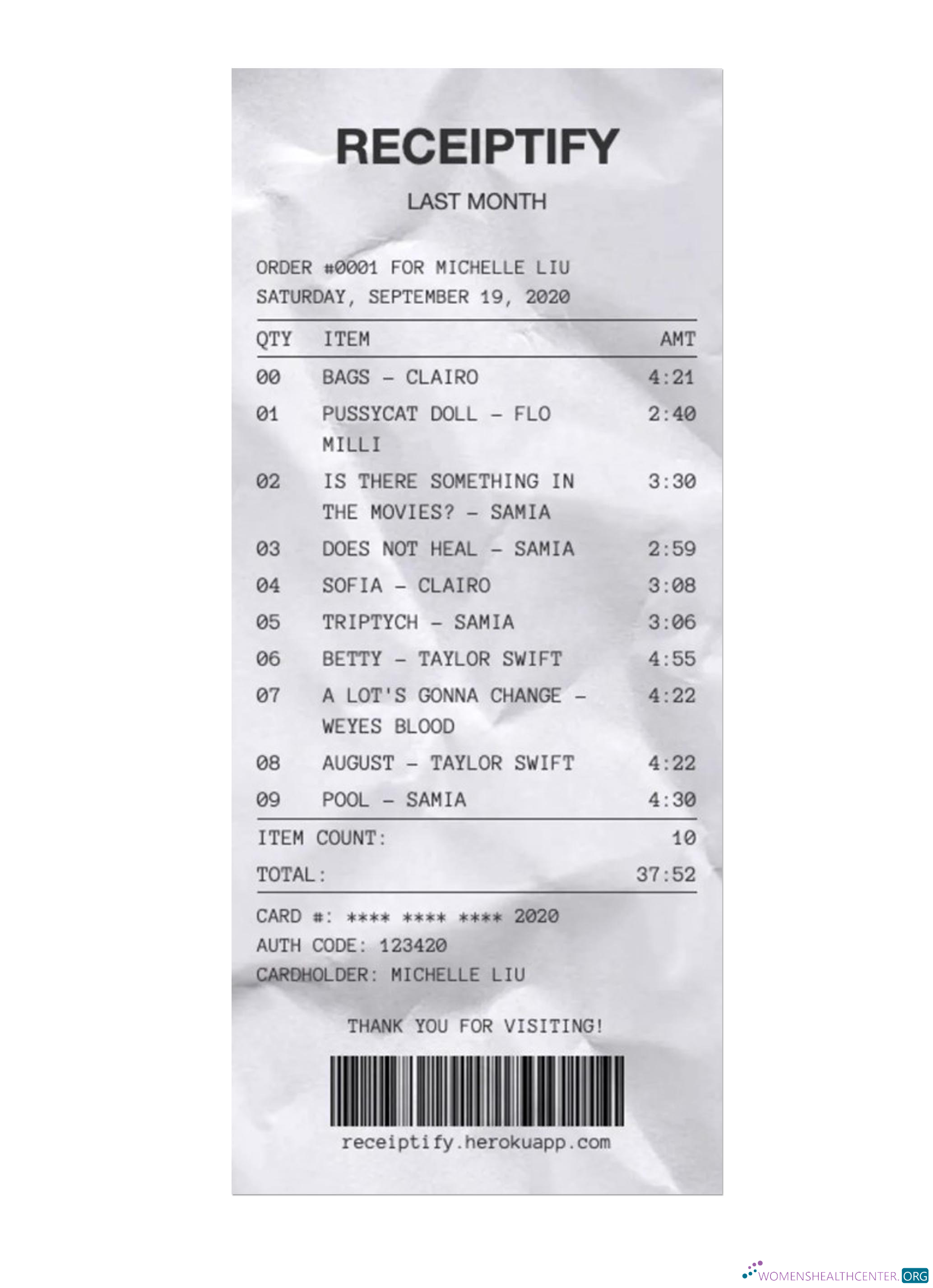 Download RECEIPTIFY template Photoshop template